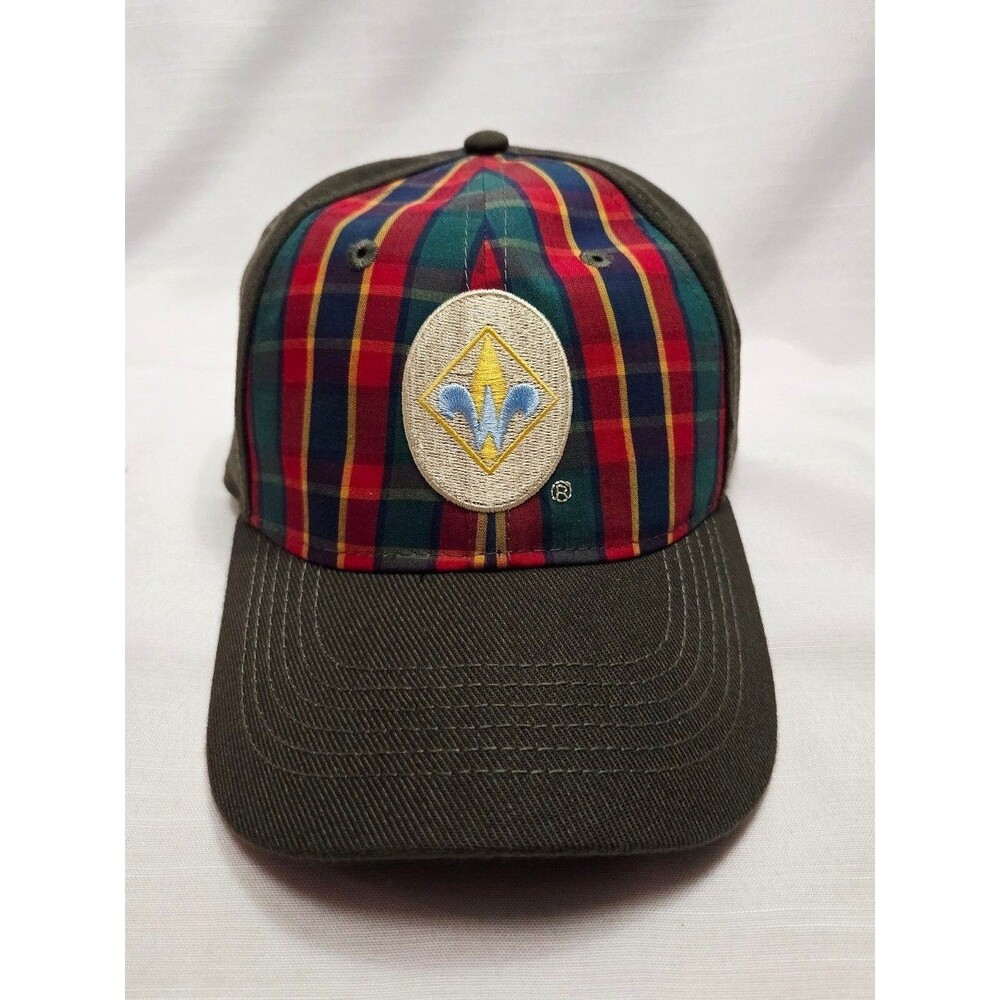 NWT BSA Boy Scouts of America Official Uniform Cap Plaid Baseball Hat S/M
